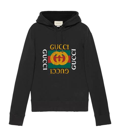 black gucci logo hoodie